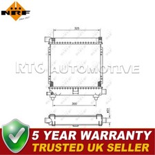 Image of NRF Radiator Fits Mercedes 190 Saloon Kombi Coupe 124 1.8 2.0 2.2 2.3