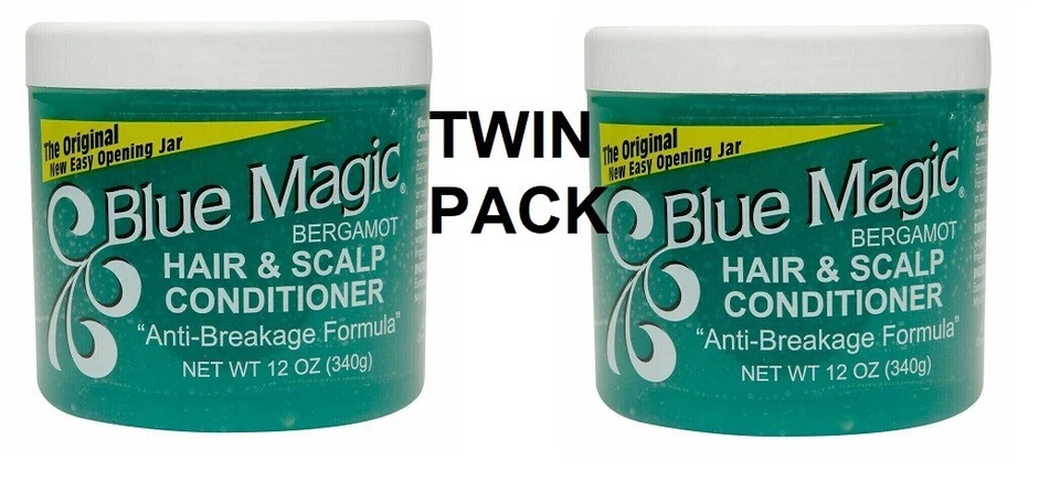 2 x Original Blue Magic Bergamotte Haar- und Kopfhautspülung 12 oz/340g