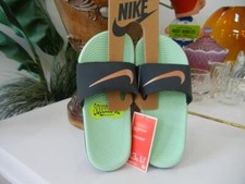 NIKE KAWA LITTLE/BIG KIDS BLACK GREEN POOL BEACH WATER SLIDE SANDALS UNISEX NEW