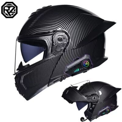 Bluetooth Motorcycle Helmet Intercom Headset DOT Approved Modular Motor Helmets