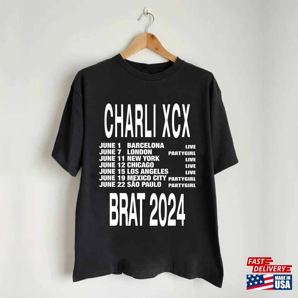 Charli Xcx Brat Tour 2024 BLACK T Shirt Full Size S-5XL SO494 | eBay