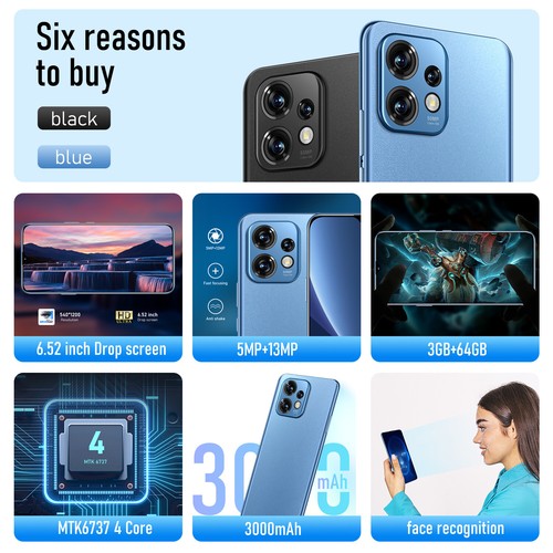 Unlocked 4G phone X40 PRO phones 5+13MP Smartphone android phone 3000mAh 4G - Picture 11 of 15