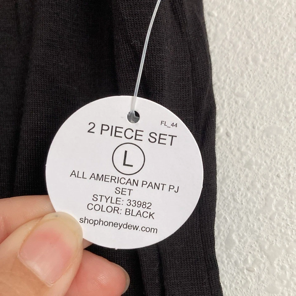 Pantalón Honeydew All American Intimates negro PJ grande Foto 3 de 4