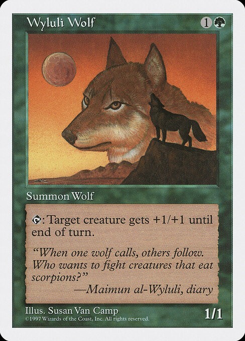 Wyluli Wolf NonFoil Fifth Edition 345 NM MTG