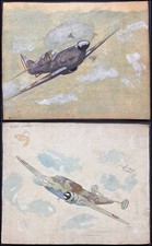 Dewoitine Loire Et Olivier Avion Aquarelle Dessin Nivard 1930