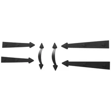 Decorative Magnetic Garage Door Hardware Kit Accents 4 Hinges 2 Handles Black