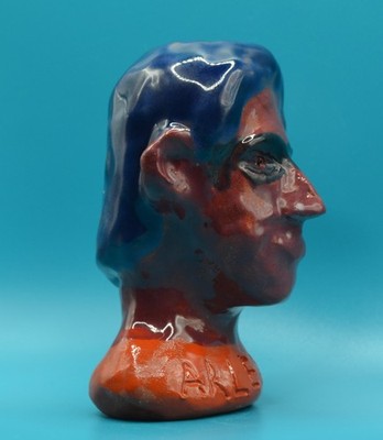 ''Wise Arlekino''-Expensive Original Clay Sculpture. Hand Made. Glazed. Very Nice