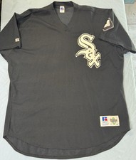Vintage Russell Athletic Chicago White Sox V Neck Pullover Mesh Jersey 52 XXL...