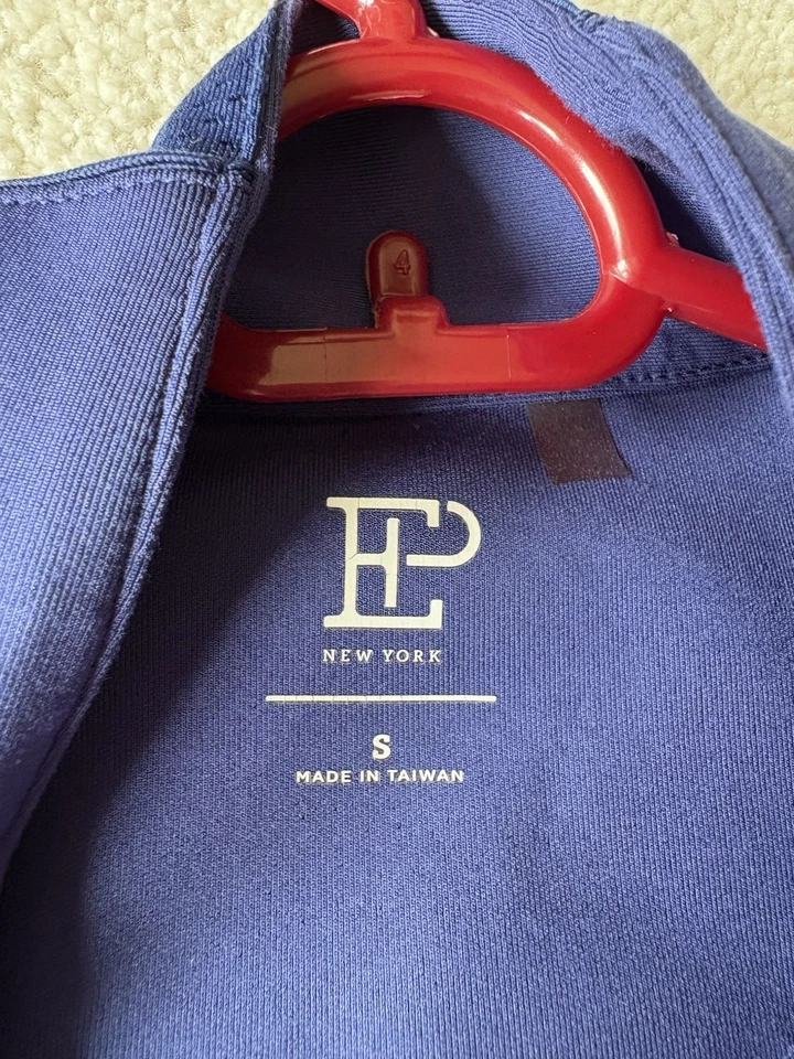 Jaqueta de golfe EP azul marinho com zíper feminina pequena - Imagem 4 de 4