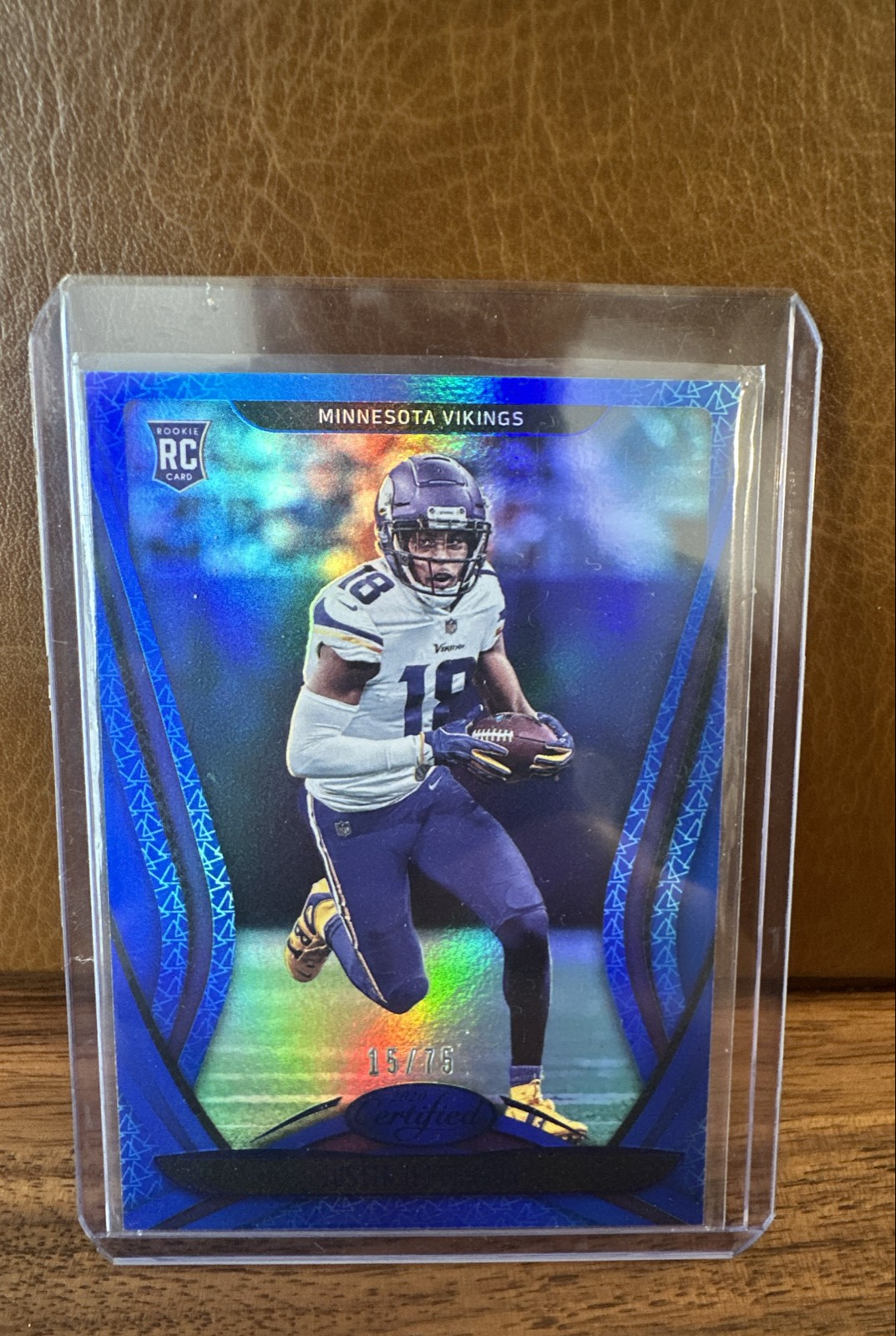 2020 Panini Certified - Rookies Justin Jefferson #116 Mirror Blue /75 (RC)