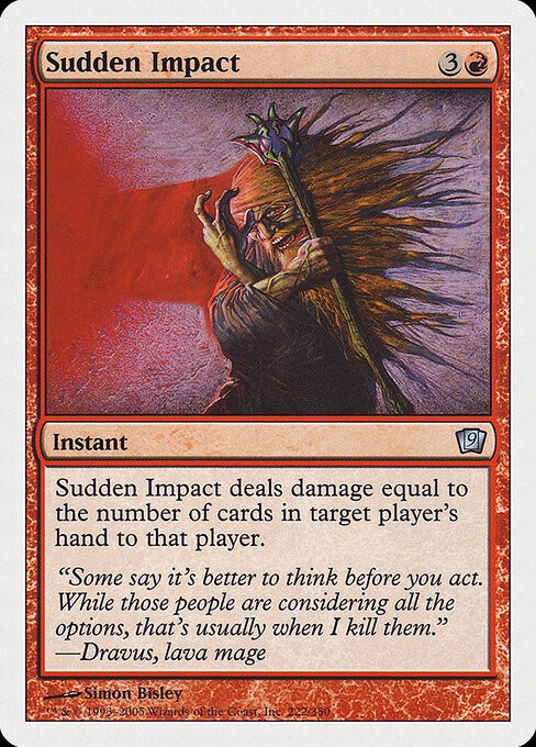 Sudden Impact NonFoil Ninth Edition 222 NM MTG