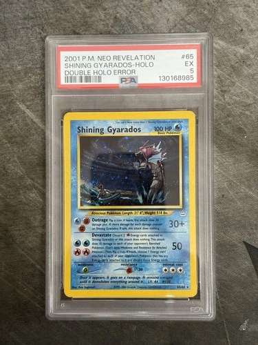 2001 POKEMON NEO REVELATION DOUBLE HOLO ERR #65 SHINING GYARADOS-HOLO PSA 5