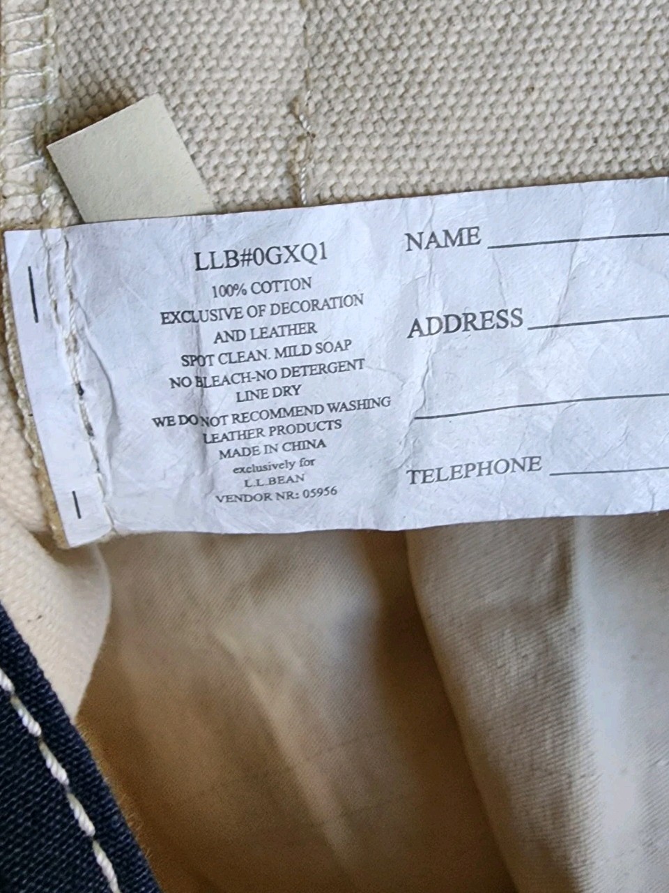 LL Bean Large Patchwork Madras Open Top Tote in B… - image 16