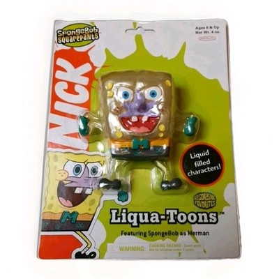 Vintage Carded Sealed Nickelodeon Spongebob Schwammkopf Liqua-Toons Merman