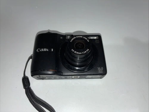 Canon PowerShot A1300 HD 16MP Digital Camera 5x Optical Zoom Black; Tested Works image 7