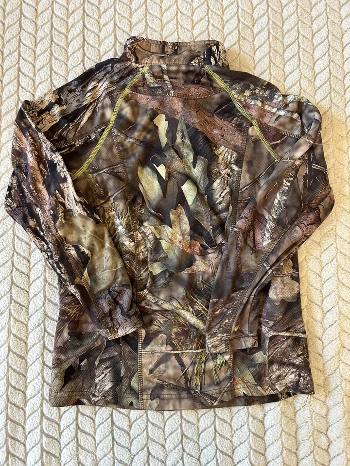 Камуфляжный охотничий пуловер на четверть молнии Mossy Oak для мальчиков размер Youth Small - Изображение 4 из 4