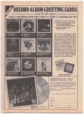 Sterling's Mags Record Album Greeting Cards Ad 1976 KISS Bee Gees Alice Cooper