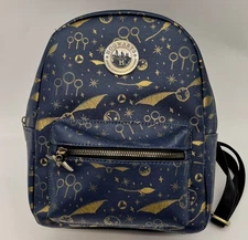 Harry Potter Bioworld Quidditch Equipment Navy Gold Mini Backpack Bag Gift
