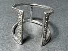 JCO Vintage Sterling Silver Six Small Diamonds Bypass Open Ring Size 7.75 925