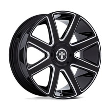24 Dub Dc273 Pull 24x9 5x115 5x120 15mm Wheel Gloss Black Milled Rim