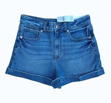 NEW American Eagle Mom Short Stretch Denim Jean Shorts Cuffed Size 00