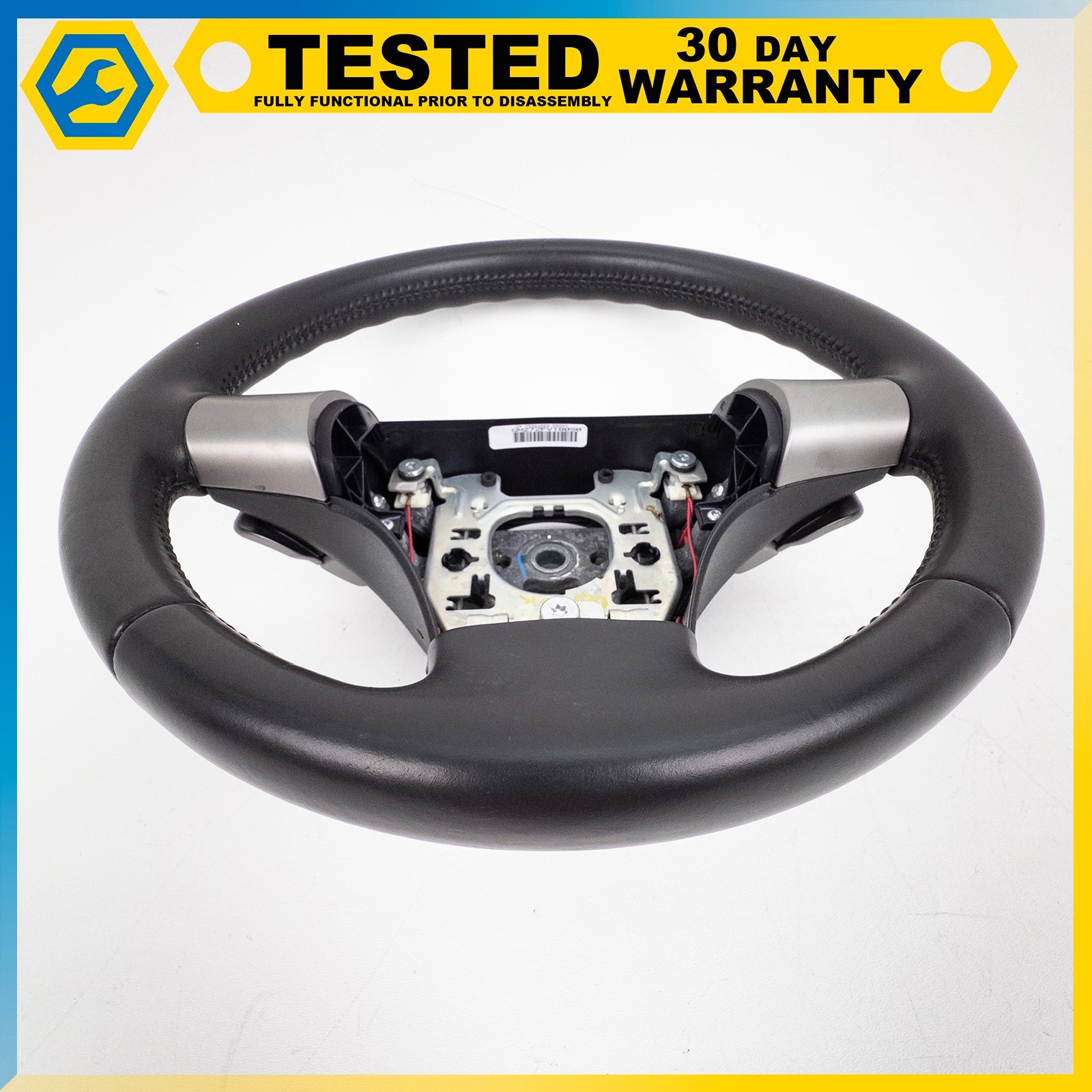 05-13 CHEVROLET CORVETTE C6 DRIVER STEERING WHEEL ASSEMBLY PADDLE SHIFT BLACK OE