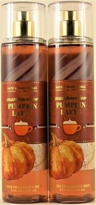 QTY 2 - Bath & Body Works MARSHMALLOW PUMPKIN LATTE Fine Body Mist Spray 8 Oz