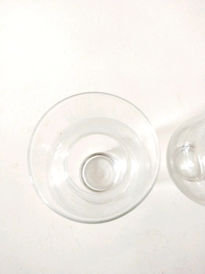 "Juego de floreros de 5"" de vidrio transparente de colección con reloj de arena" Foto 2 de 3