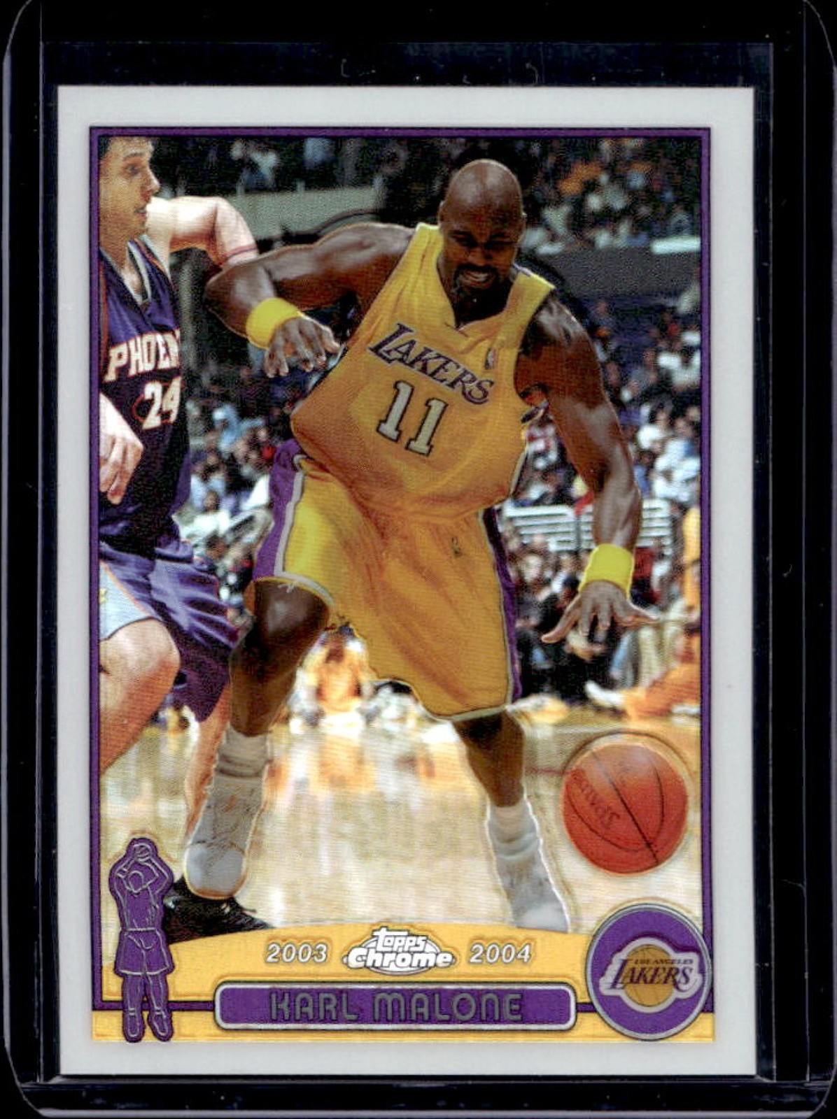 2003-04 Topps Chrome Karl Malone Refractor #32 Lakers
