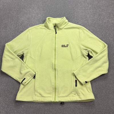 Jack Wolfskin Fleece Womens Large Green Polartec Full Zip Outdoors Jumper Lady*