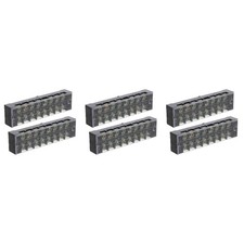 Set of 3 Electrical Terminal Blocks Dual Row Screw Terminals Strip