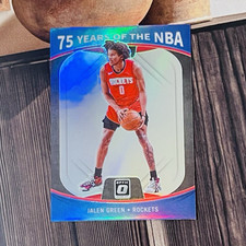 Panini 2021-22 Donruss Optic 75 Years NBA Prizm Jalen Green #46 Rockets