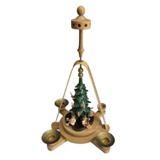Vtg Erzgebirge German Christmas Pyramid Carousel Tree AS IS
