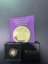 2021 Queens 95th Birthday 24 Carat Gold Proof One-Eighth Sovereign Coin