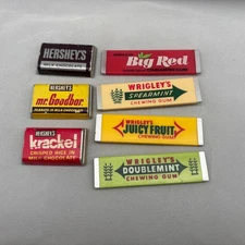 7 Vintage Wrigley's Stick Chewing Gum Fridge Hersheys Magnets Big Red, Juicy Lot