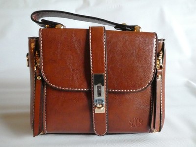 Stauer Classic Women's Chic  Claire Carry-All  Brown Leather  Handbag  NEW