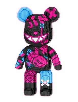MIB Teddy Blocks Multicolored Jinx Bear, 3600 pieces