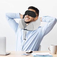 U-Shaped Memory Foam Rebound Travel Pillow Neck Support Head Rest Airplane Sleep