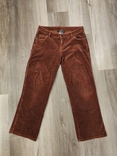 Woolwich Rust CORDUROY Womens Jeans Size 4 Petite Straight Leg
