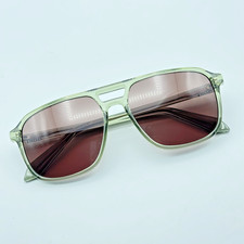 Quay Sunglasses On The Fly 77695 Moss Aviator Frame Brown Lens 57-16-147 New