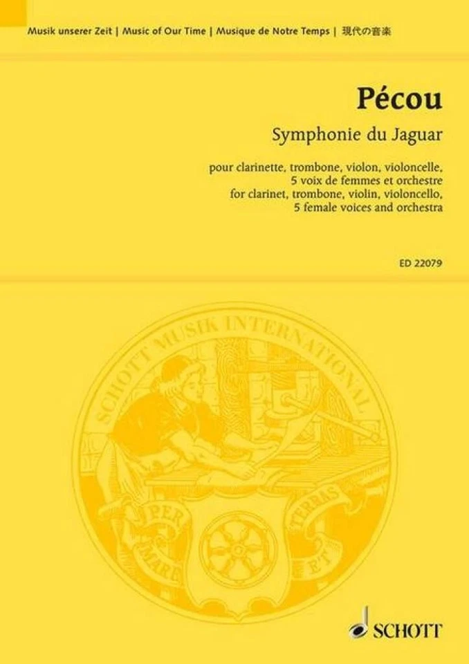 Symphonie du Jaguar Thierry Pécou Studyscore Clarinet, Trombone, Violin, Cello, - Image 2 of 4
