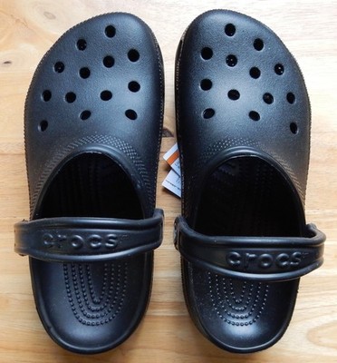 Womens Size 5 Croc Classic Shoes, Black #10001-001  New with Tags