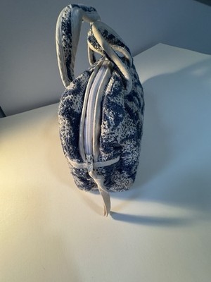 Vintage Christian Dior Trotter Bag John Galliano Blue Monogram