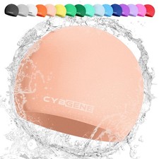 Unisex Silicone Swim Cap Women Men Bathing Hat Short Medium Long Hair Fit