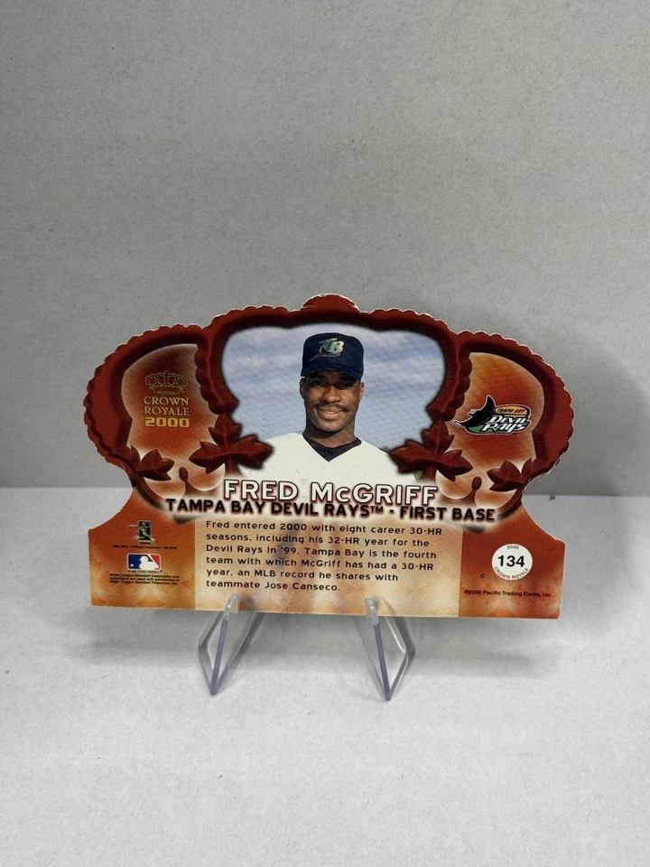 2000 Fred McGriff Crown Royale Red Parallel #134 Tampa Bay Rays HOF - Image 2 of 2