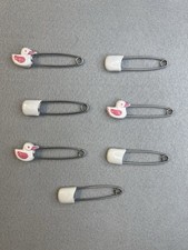 Vintage Diaper Safety Pins Lot Of 7 some with Ducks
