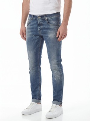 Dondup Herren Stretch Jeans schmales Bein Denim Größe 33