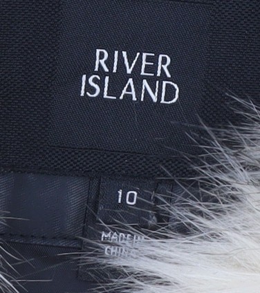 River Island Women's Black Parka Size 10 - Picture 3 of 12