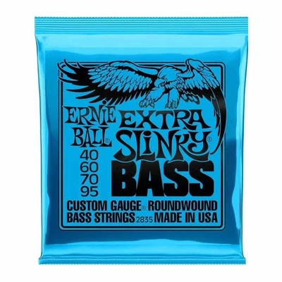 Medidores de cuerdas de bajo duraderos de alta calidad Ernie Ball Extra Slinky 40 60 70 95