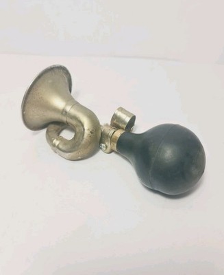 Vintage Original 7'' Curled Fahrrad Hupe Squeeze Gummi Birne mit Halterung